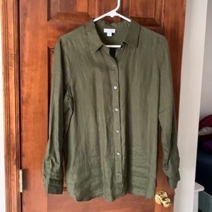 JJill green blouse. Size Small